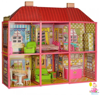 Домик для кукол Барби на 6 комнат( 6983) с мебелью