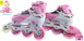 Роликовые коньки для девочек F1-S6 (38-41) розовые