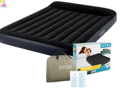 Велюр кровать Intex 64143 с подголовником 152-203-25 см