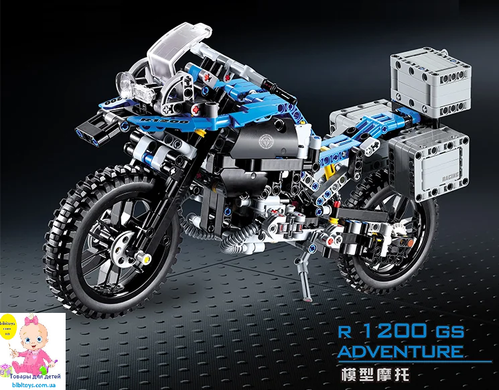 Конструктор для хлопчиків Decool 3369A (аналог Lego Technic 42063) "Пригоди на BMW R1200 GS" 603 деталей