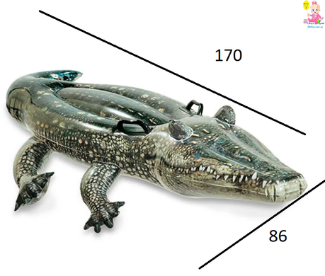 Детский надувной плотик Intex 57551 "Крокодил", 86 на 170 см