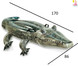 Дитячий надувний пліт Intex 57551 "Крокодил", 86 на 170 см