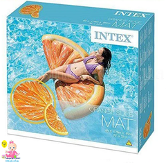 Надувной плотик Intex 58763 "Апельсин", 178 на 85 см