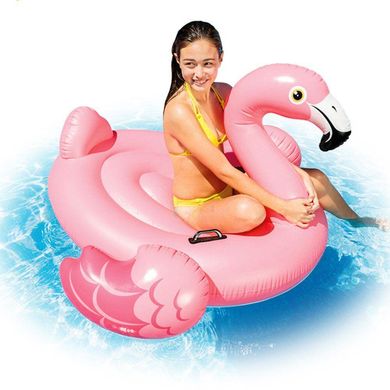Надувная водная игрушка 56558 Фламинго Розовый, размерами 143х137х97см